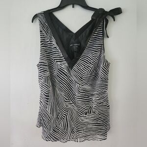 Mlle Gabrielle Zebra Print Bow Shirt